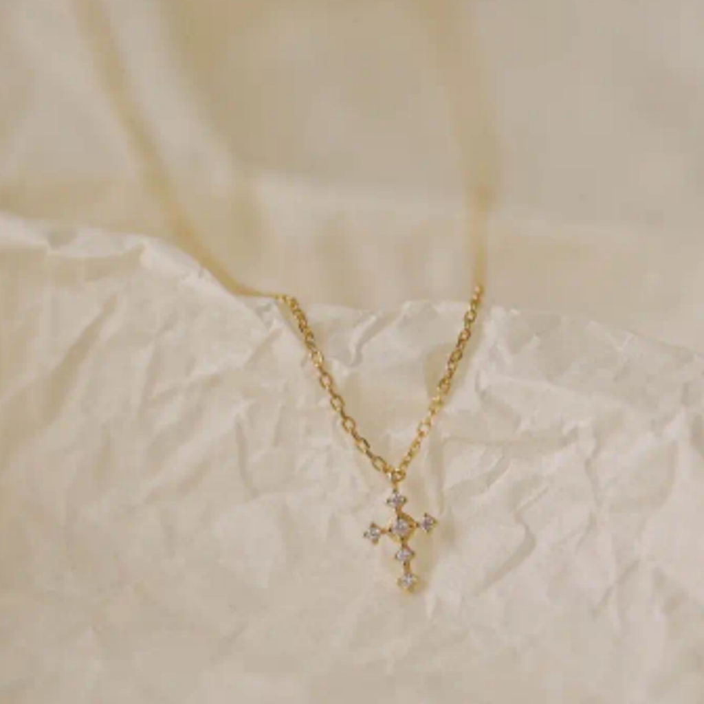 18 Kt Gold Over Titanium Cross Necklace 18 Kt Gold Over Titanium Cross Necklace